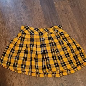 Girls Garanimal yellow plaid skirt size 5t
